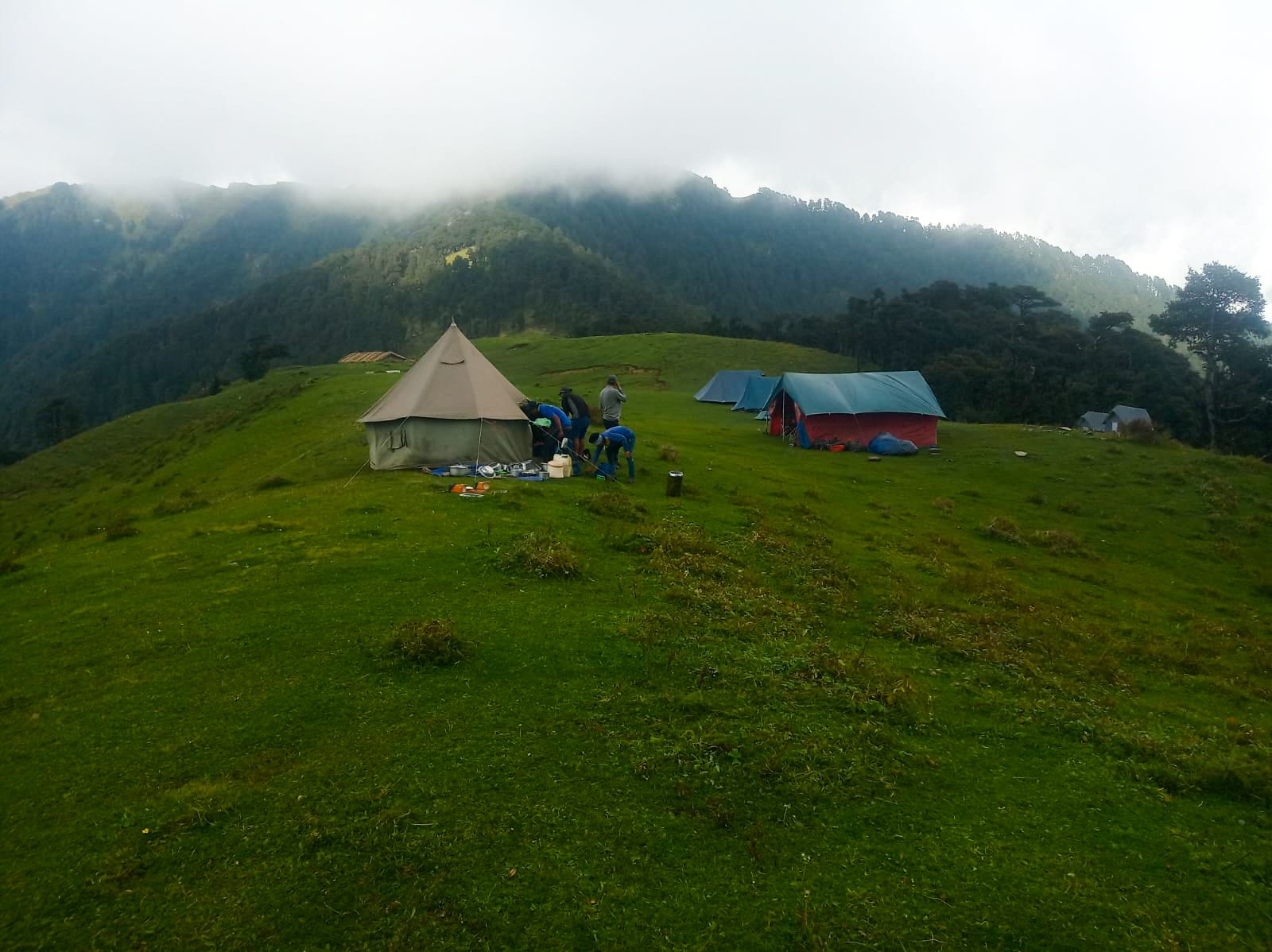 Mountain campfire trek
